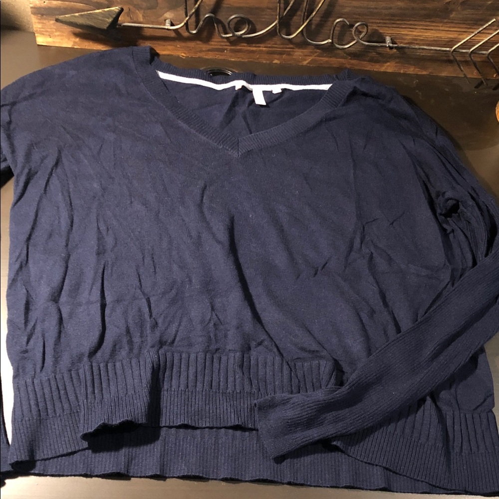 Women's Navy V-Neck Sweater Victoria secret